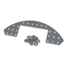 Rounded Plate Explansion Kit: Punched Metal Expansion Plate for Digilent Robot Kits